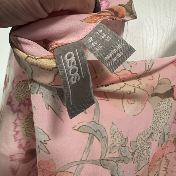 ASOS Pink Floral Dress size 10 - Picture 3 of 4